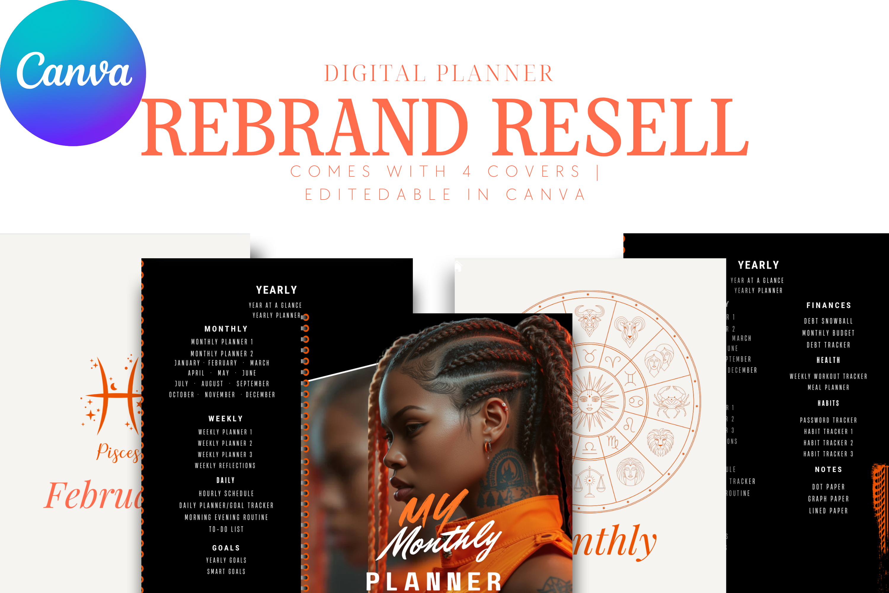 Digital Planner Her Zodiac -PLR