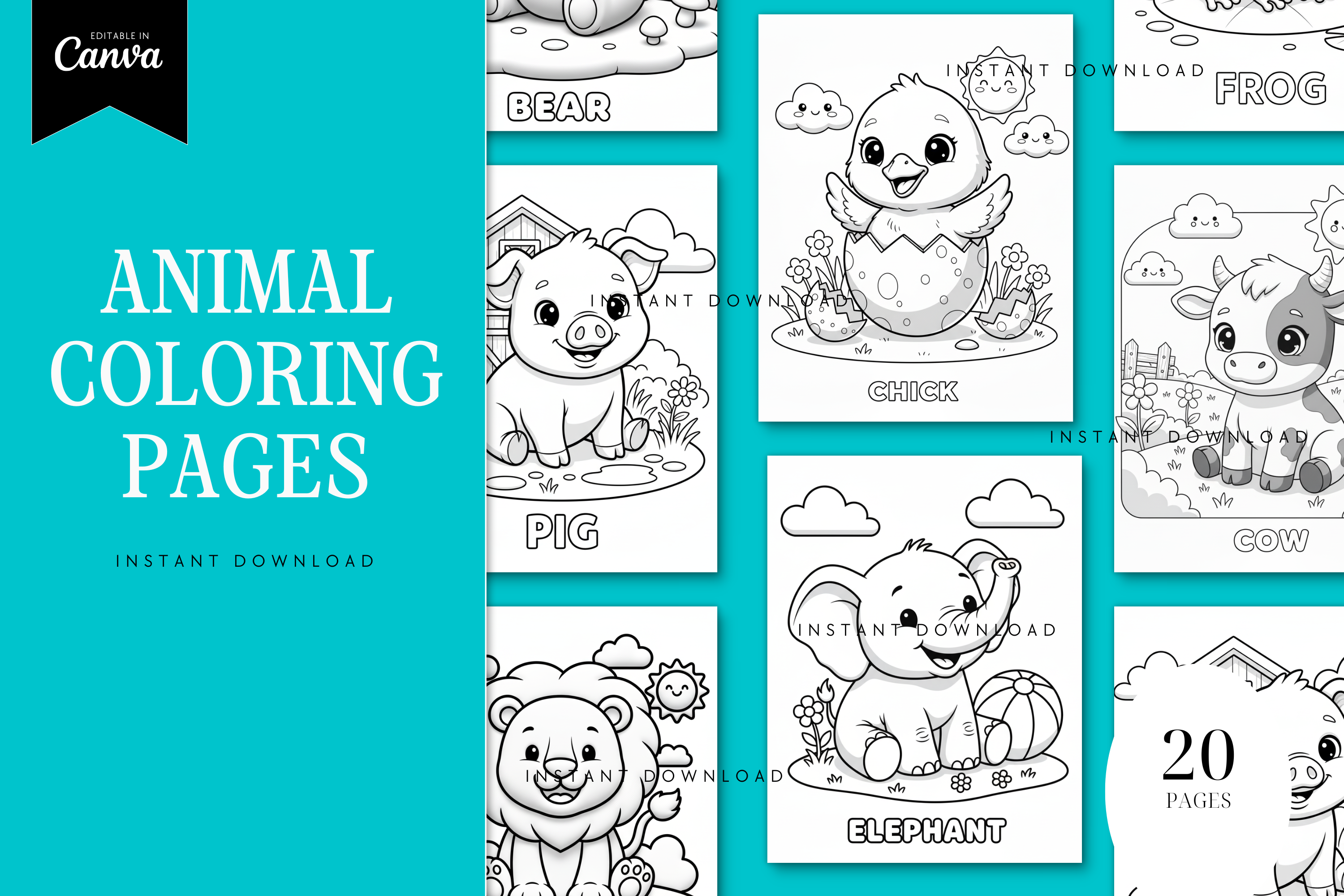 Animal Coloring Book - PLR