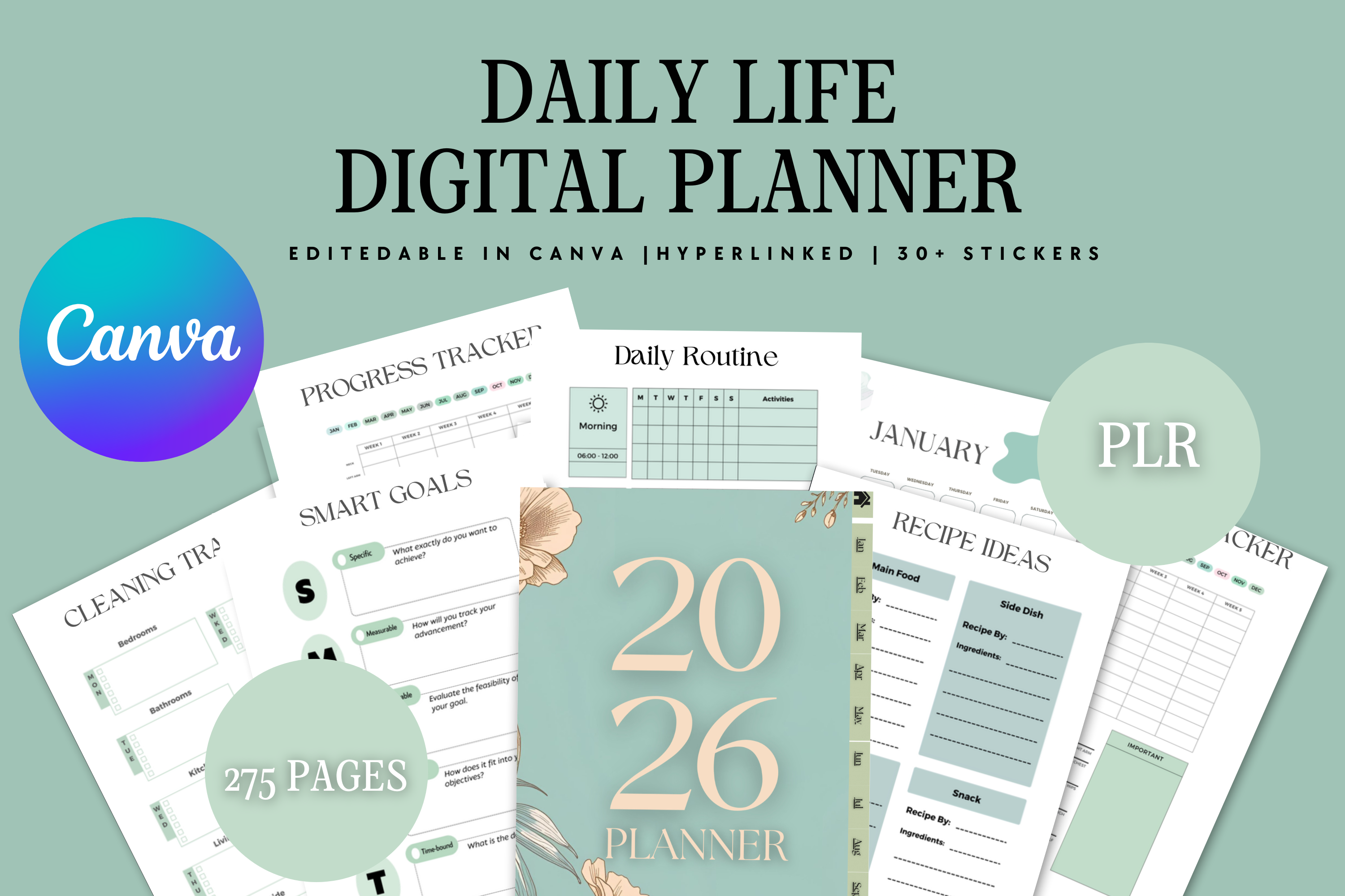 2026 Digital Planner Bundle - PLR