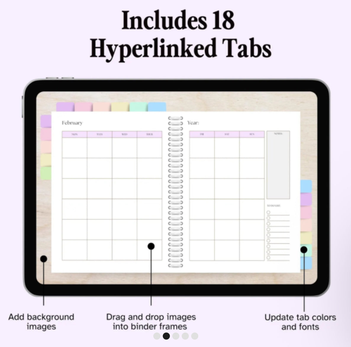 Digital Planner Template Editable Canva Mockup