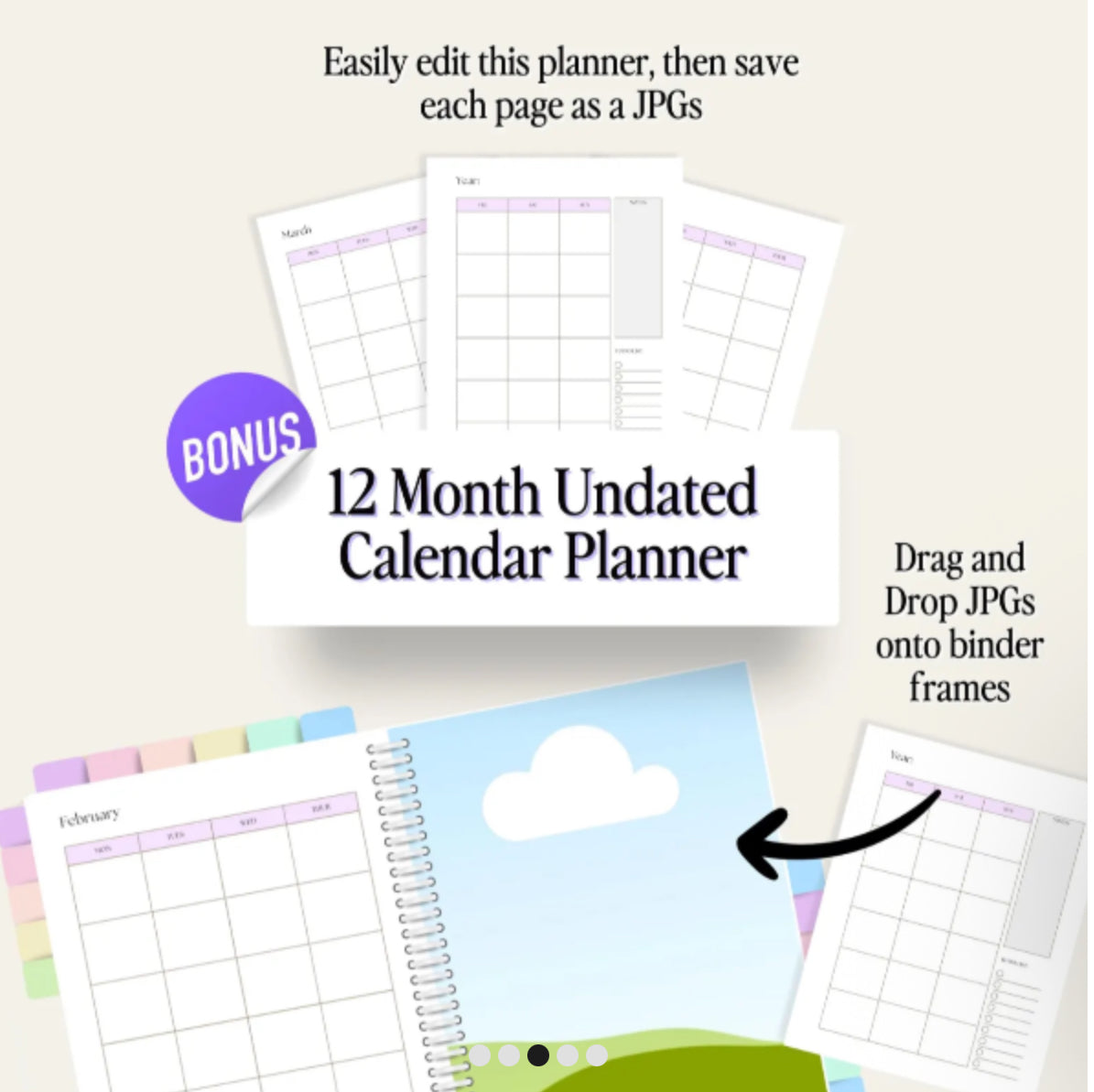 Digital Planner Template Editable Canva Mockup