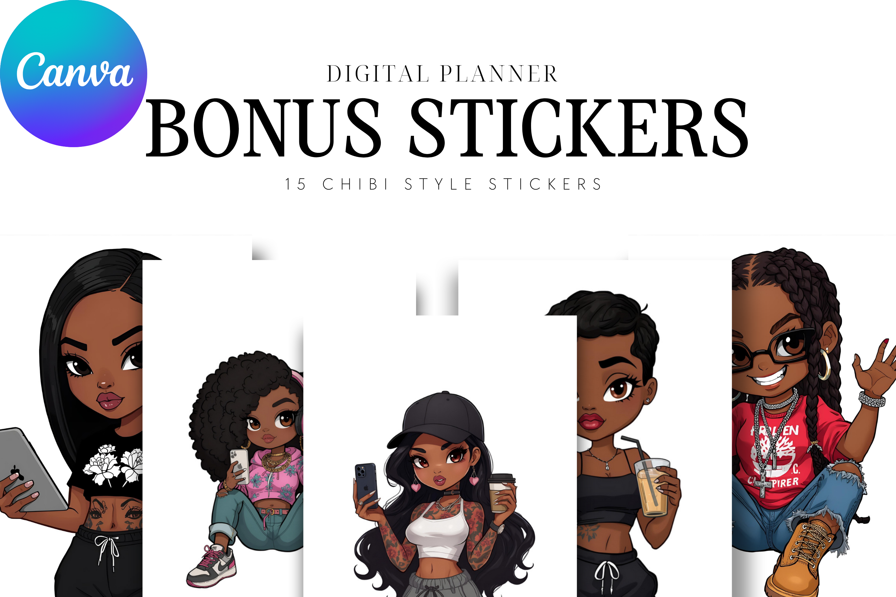 Blk Girl Her Planner Bundle - PLR