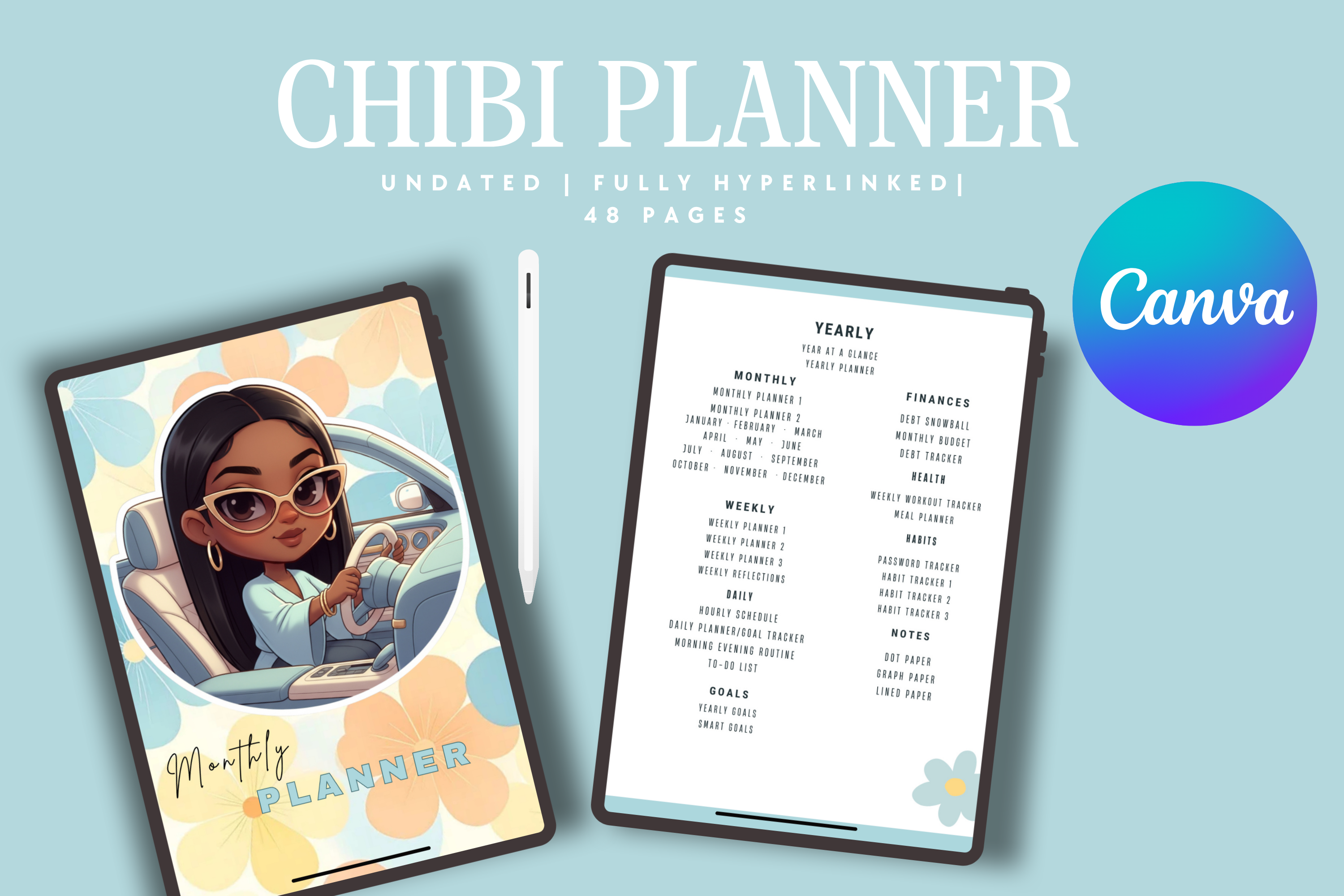 Chibi Digital Planner - PLR