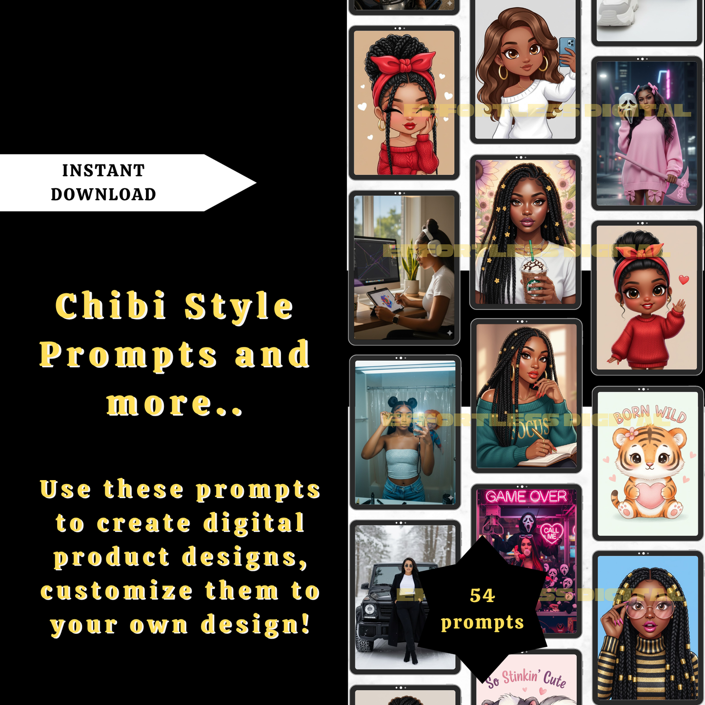 Nano Banana Prompt Pack – 50+ Viral AI Design Prompts (Includes PLR + MRR Rights)