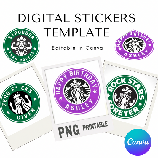 Editable Starbucks Stickers  - PLR