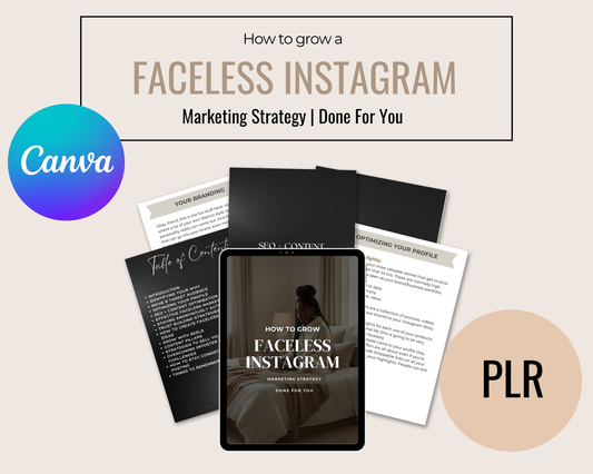 Faceless Instagram Marketing Guide  | PLR