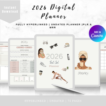 2026 Undated That Girl Planner | PLR MRR