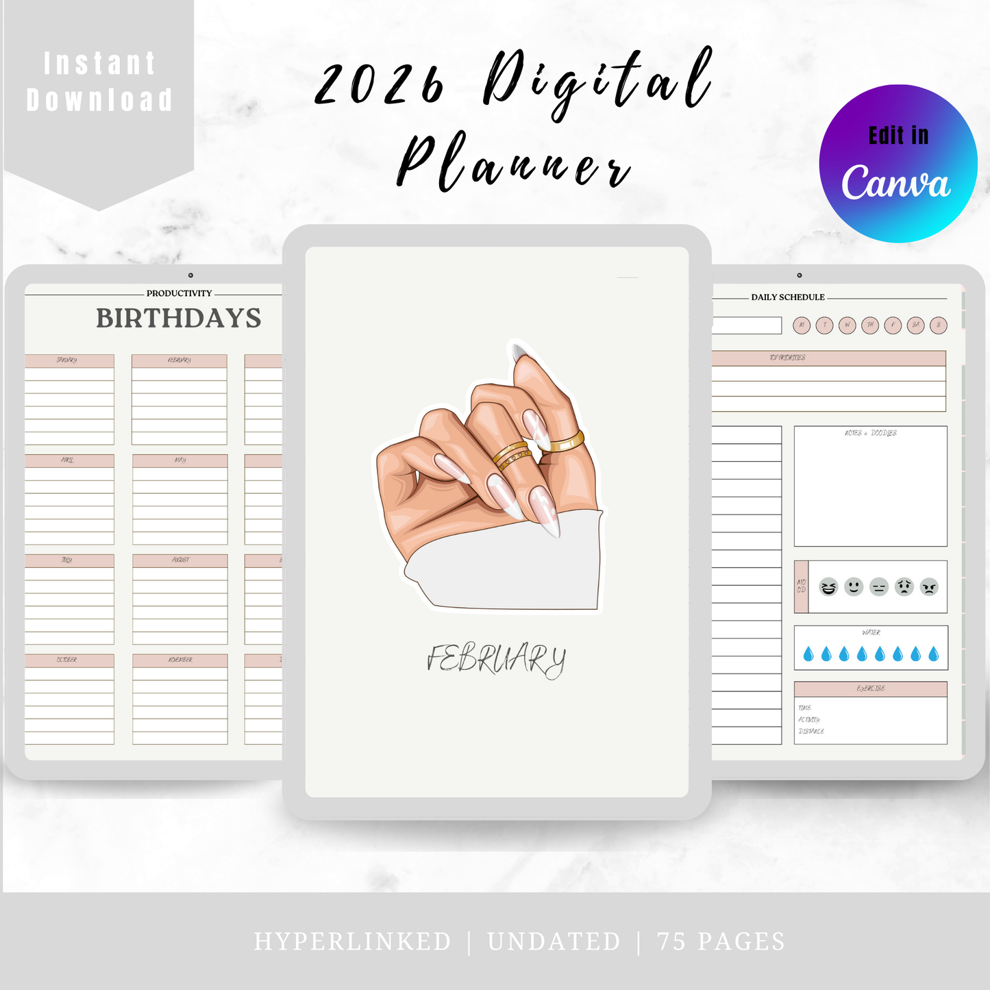 2026 Undated That Girl Planner | PLR MRR