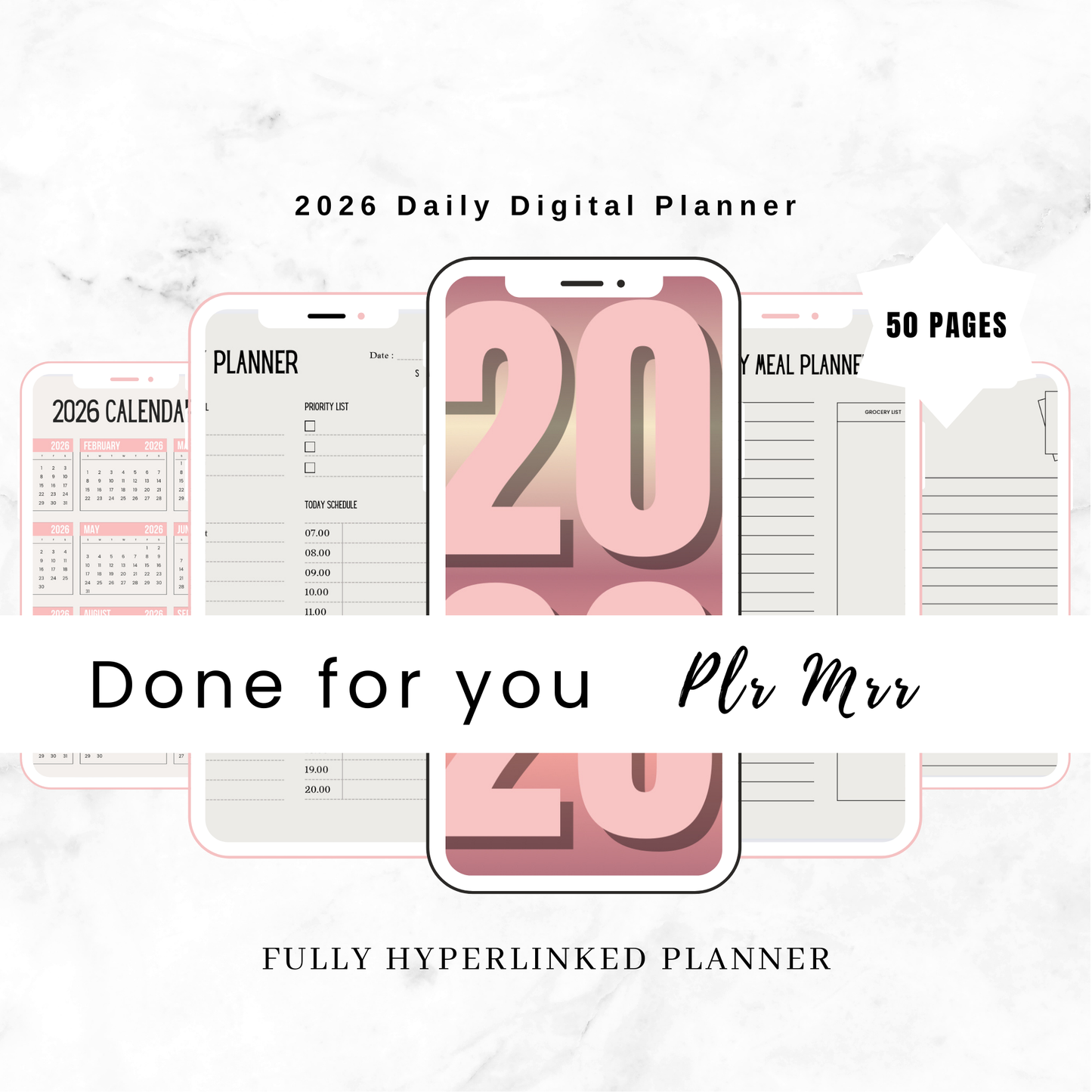 2026 Daily Planner - PLR MRR