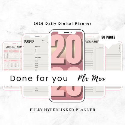2026 Daily Planner - PLR MRR