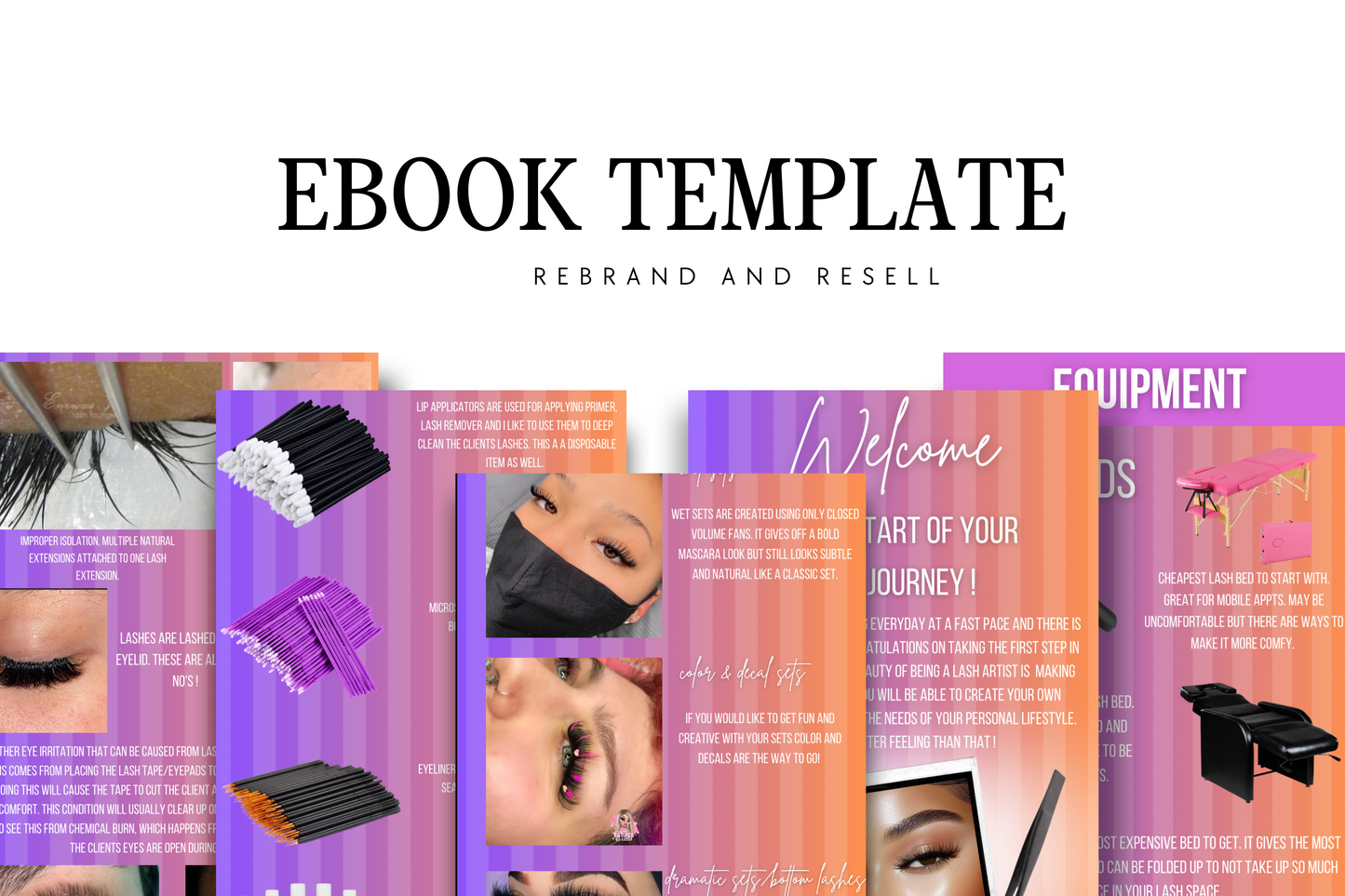 Lash Tech Training E-book | Editable Lash Tech Course Guide - PLR