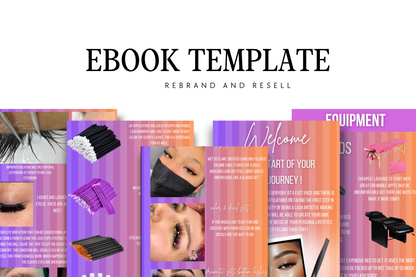 Lash Tech Training E-book | Editable Lash Tech Course Guide - PLR