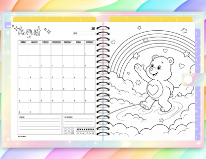 2026 Care Bears Coloring Planner - PLR