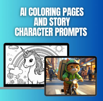 AI Coloring Pages and Story Character Prompts