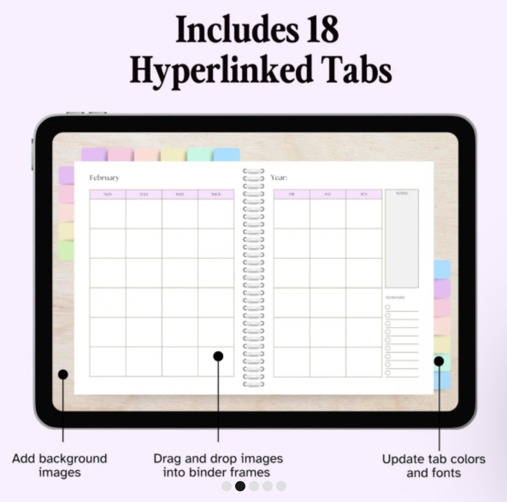 Digital Planner Template Editable Canva Mockup