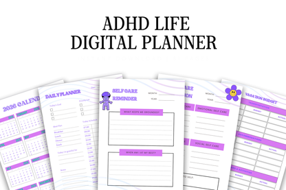 2026 ADHD Daily Life Planner - PLR