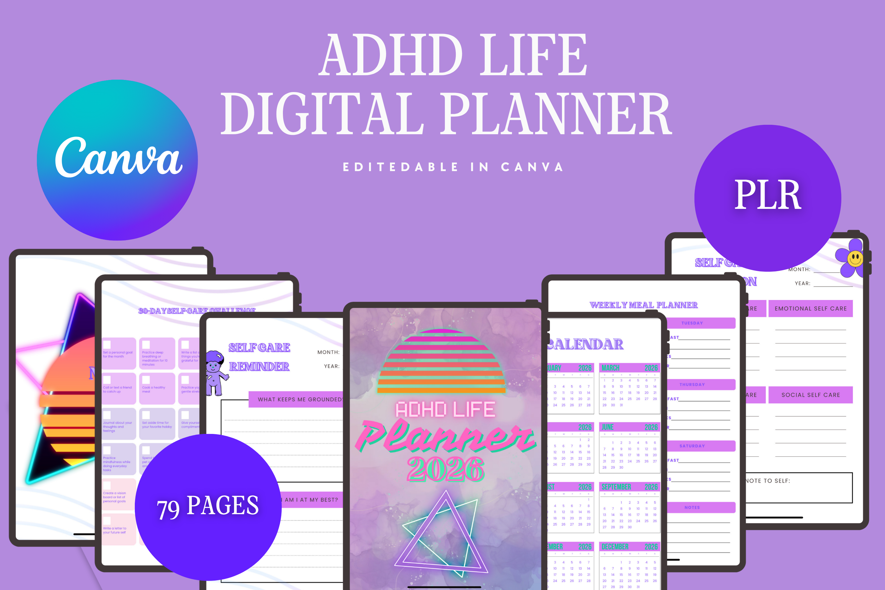 2026 ADHD Daily Life Planner - PLR