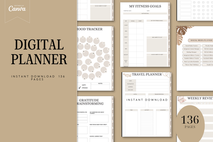 That Girl Hyperlinked Digital Planner _ PLR