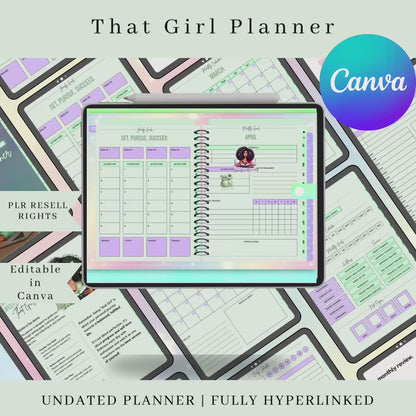 That Girl Planner Undated | PLR
